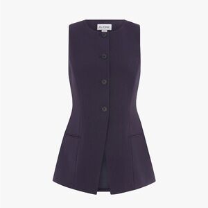 Aligne Leo Long Waistcoat Sleeveless Vest Navy